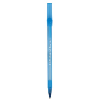 Ручка шариковая BIC Round Stic корпус голубой, синяя