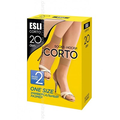 Носки женские Corto new 20 Esli Conte [3 пары] Дроп п/а