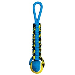 Игрушка Petpark "Плетенка" для собак, с теннисным мячом и петлей, 8 см