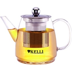 Заварочный чайник Kelli KL-3099 стекло 0.9л (24) оптом