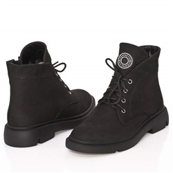 Женские кожаные ботинки DeLis DeL2107 Черный нубук: Под заказ