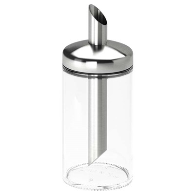 Дозатор сахара, прозрачное стекло/нержавеющ сталь15 см