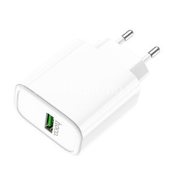 СЗУ 1 USB выход 22.5W Quick Charge 3.0 (5V-4.0A/9V-2.0A) HOCO C69A (белый)