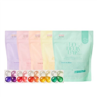 LODEURLETTE Капсулы для стирки белья / In England Colorfit Powderly Breeze All in One Capsule Detergent, 17 г x 30