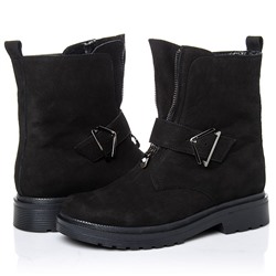 Женские кожаные ботинки RIVADI RIV2254 Черный Нубук: Под заказ