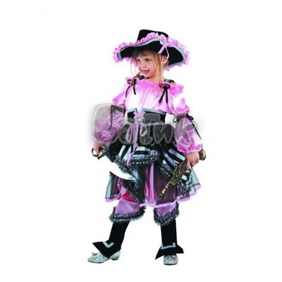 Детский карнавальный костюм ПИРАТКА розовая (зв. маскарад) 456