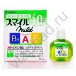 Lion Smile 40 EX Mild, Японские Витаминизированные капли для глаз11