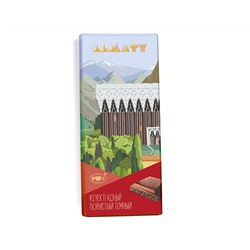 АLMATY пористый темный шоколад 90гр , Рахат