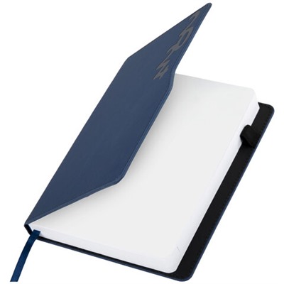 Ежедневник датированный 2024 А5 150x213 мм BRAUBERG "Up", под кожу софт-тач, держатель для ручки, синий, 114911