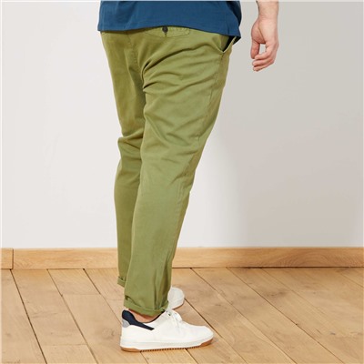 Узкие брюки-чинос из твила - зеленый