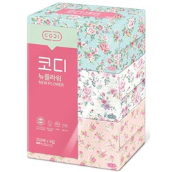 Бумажные салфетки "Розы" двухслойные мягкие, Ssangyong 3 упаковки х 250 шт