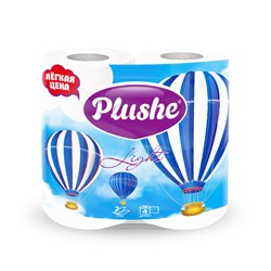 Туалетная бумага Plushe Lighte Colol White, 2 сл., 4 рул.