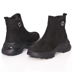 Женские кожаные ботинки DeLis DeL2201 Черный нубук: Под заказ
