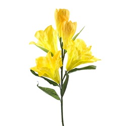 Цветок искусственный (на ножке) "Гиппеаструм жёлтый" h=111см. (min24) (транспортная упаковка)