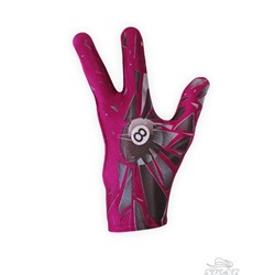 Перчатки для бильярда c принтом «Геометрия» розовые 0963G