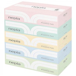 Салфетки бумажные Premium Soft, NEPIA 180 шт.  х  5 пачек