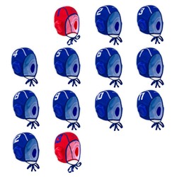 Набор из 13 шапочек для водного поло для взрослых 900 синий WATKO