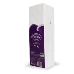 Салфетки Plushe Maxi Professional Белые, 24 x 24 см., 1 сл., 400 шт.