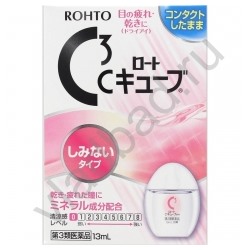 Rohto C3 - нейтральные глазные капли для контактных линз с кислородом11