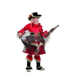 Детский карнавальный костюм ПИРАТКА красная (зв. маскарад) 455