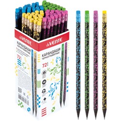 Карандаш ч/г HB "deVENTE. Black&Bright" 2мм круглый с ластиком 5032802/72/Китай