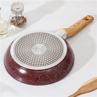 Сковорода Natural. Brown, d=22 см, ручка soft-touch, антипригарное покрытие, индукция, кованый алюминий, коричневая