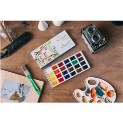 Акварель художественная в кюветах «ЗХК. Сонет», 24 цвета × 2.5 мл, 3541139