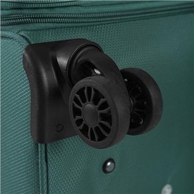Чемодан (комплект из 3-х) , ткань,  50130 Бирюзовый