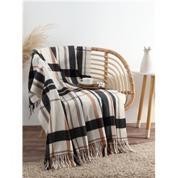 Плед "Этель" Black square 120*120 см, цвет бежевый, 70% полиэстер, 30% вискоза