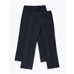 2pk Girls' Slim Leg School Trousers (2-18 Yrs)