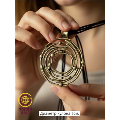 Кулон на кожаном шнурке "Женская грация" Арт КШ2130/01