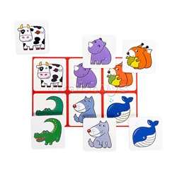 Лото для малышей Зверята  (4 карточки, 24 фишки) Baby Toys