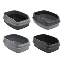 Туалет Айша M с бортом 53×39×21 см серый FIX