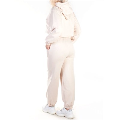 Y316 MILK BEIGE Спортивный костюм женский (100% хлопок)