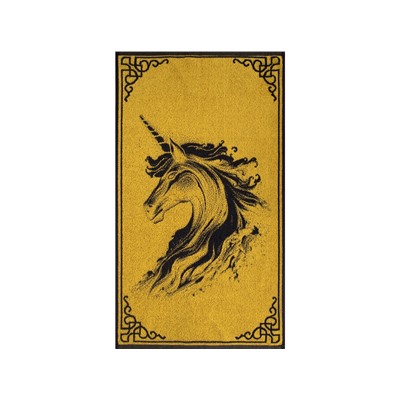 Полотенце махровое 6с103.412ж1 Огненный единорог(т.желтый) 50х90см