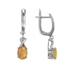 Серьги 'Сабрина' с опалом и фианитами ТГСН.960ОПR