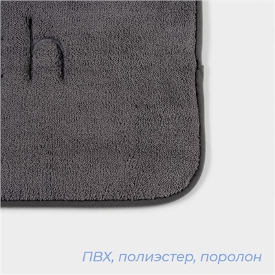 Коврик для ванной и туалета SAVANNA Bath, 40×60 см, графитовый