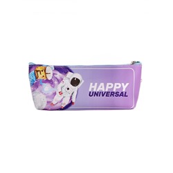 Пенал школьный на молнии  Космонавт, с подвеской