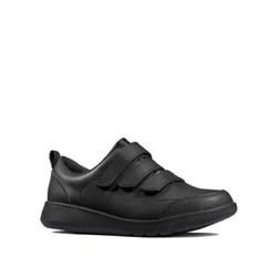 Kids' Leather Riptape School Shoes (Kid size 10-2.5)