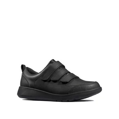 Kids' Leather Riptape School Shoes (Kid size 10-2.5)