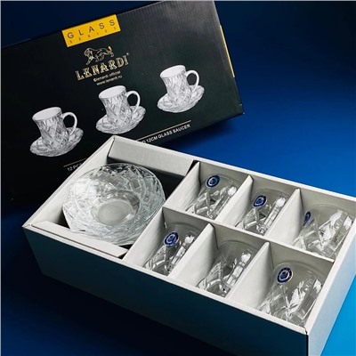 588-641 Чайный набор 12пр. 130мл в под.уп.(х8)Стекло