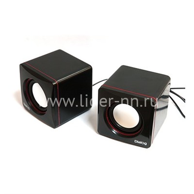 Акустические колонки DIALOG Colibri AC-04UP 2.0, 6Вт, черно-красные