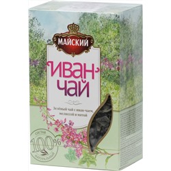 Майский. Иван-чай с зеленым чаем, мелиссой и мятой 75 гр. карт.пачка (Уцененная)
