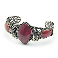 Браслет родонит "Орлец", 21 см.