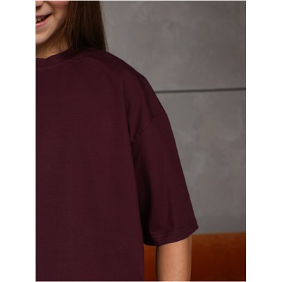 Футболка "Базовая" Бордо Девочка