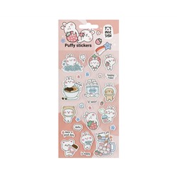 Наклейки объемные MESHU "Bubble bunny", 10*23см, пакет европодвес