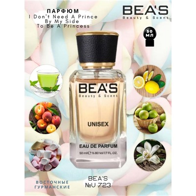 Beas U723 Kilian I Dont Need A Prince By My Side To Be edp 50 ml, Парфюм унисекс Beas U723 создан по мотивам аромата Kilian I Dont Need A Prince By My Side To Be