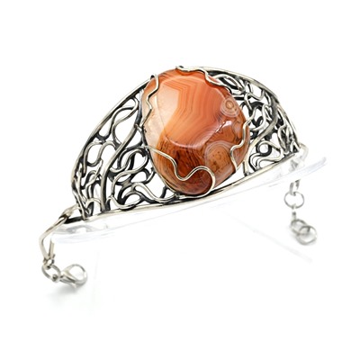 Браслет из сардоникса, 17,5 см