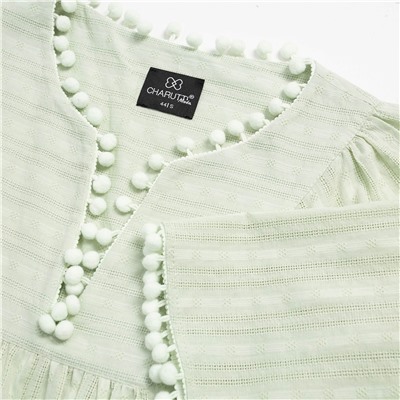 Блуза в стиле бохо, Летний фольклор (зеленая)