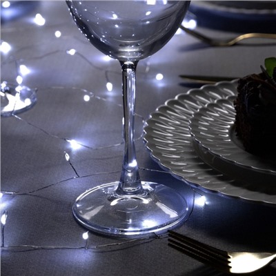 УЦЕНКА НИТЬ ROSA. "МИШУРА" IP20, 5 м, Н.С. LED(1608)-100-5V, USB, фиксинг, БЕЛЫЙ